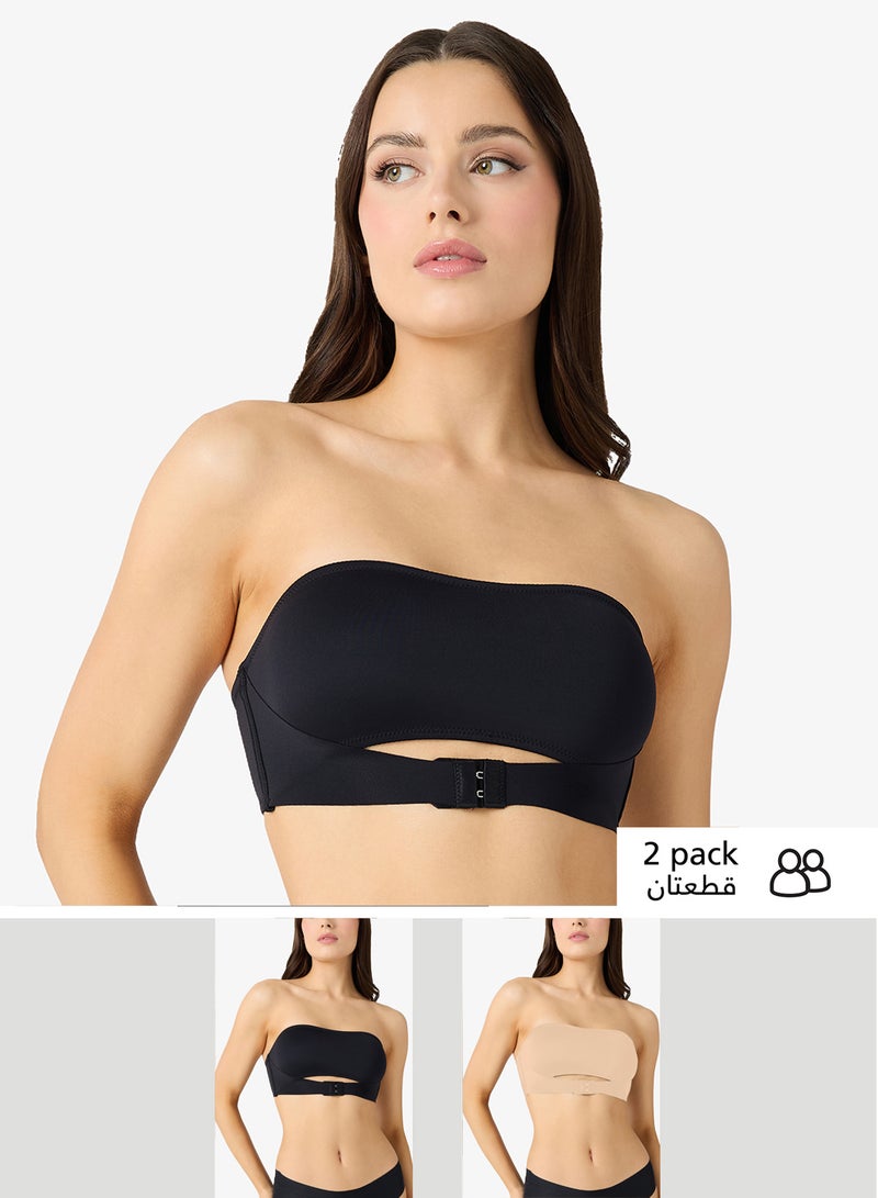 Ginger 2PC Seamless Non Wired Padded Push Up Bra with Front Closure - Image 1